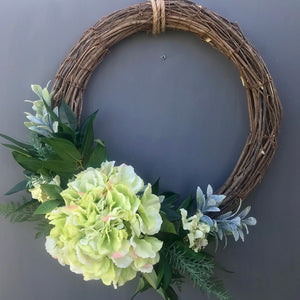 Green Hydrangea Wreath - Large - Field & Rose