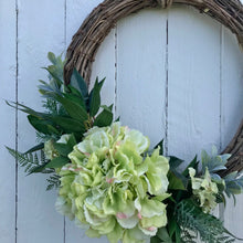 Load image into Gallery viewer, Green Hydrangea Wreath - Large - Field &amp; Rose
