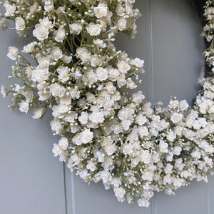 White Gypsophila Wreath - Large - Field & Rose