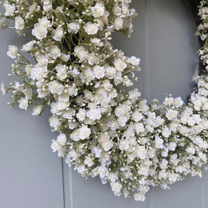 White Gypsophila Wreath - Large - Field & Rose