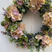 Load image into Gallery viewer, Hydrangea &amp; Boxwood Wreath - Field &amp; Rose
