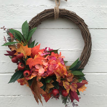 Load image into Gallery viewer, Autumn Glow Half Wreath - Field &amp; Rose
