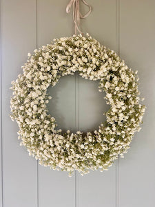 White Gypsophila Wreath - Large