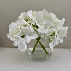 White Hydrangeas in Vase - Medium - Field & Rose