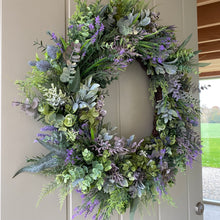 Load image into Gallery viewer, Greenery &amp; Lavender Wreath - Large
