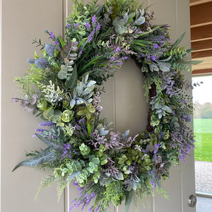 Greenery & Lavender Wreath - Large