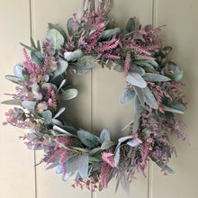 Load image into Gallery viewer, Lambs Ear, Lavender &amp; Eucalyptus Wreath - Field &amp; Rose
