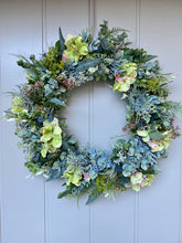 Load image into Gallery viewer, Hydrangea &amp; Wildflowers Wreath - Large
