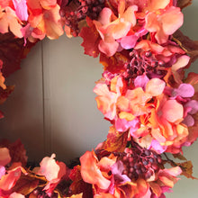 Load image into Gallery viewer, Autumn Hydrangeas Wreath - Field &amp; Rose
