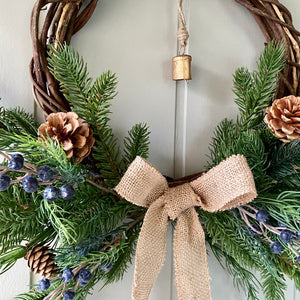 Rustic Christmas Bell Wreath