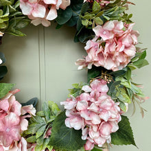 Load image into Gallery viewer, Blush Hydrangea Wreath - Field &amp; Rose
