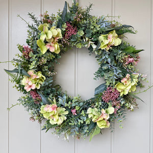 Hydrangea & Wildflowers Wreath - Large