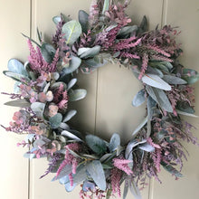 Load image into Gallery viewer, Lambs Ear, Lavender &amp; Eucalyptus Wreath - Field &amp; Rose
