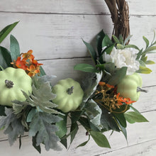 Load image into Gallery viewer, Green Pumpkin Wreath - Field &amp; Rose
