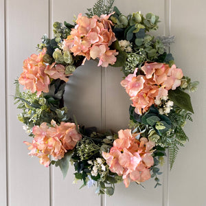 Vintage Hydrangea & Eucalyptus Wreath - Field & Rose