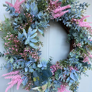 Eucalyptus & Pink Lavender Wreath