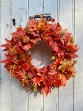 Load image into Gallery viewer, Autumn Maple Leaves Wreath - Medium
