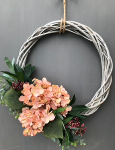 Autumn Hydrangea Half Wreath - Large - Field & Rose