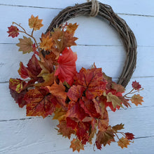 Load image into Gallery viewer, Autumn Leaves Half Wreath - Medium - Field &amp; Rose
