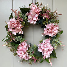 Load image into Gallery viewer, Blush Hydrangea Wreath - Field &amp; Rose
