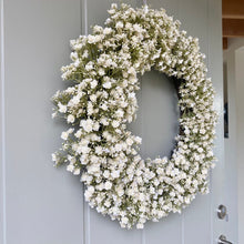 Load image into Gallery viewer, White Gypsophila Wreath - Large - Field &amp; Rose
