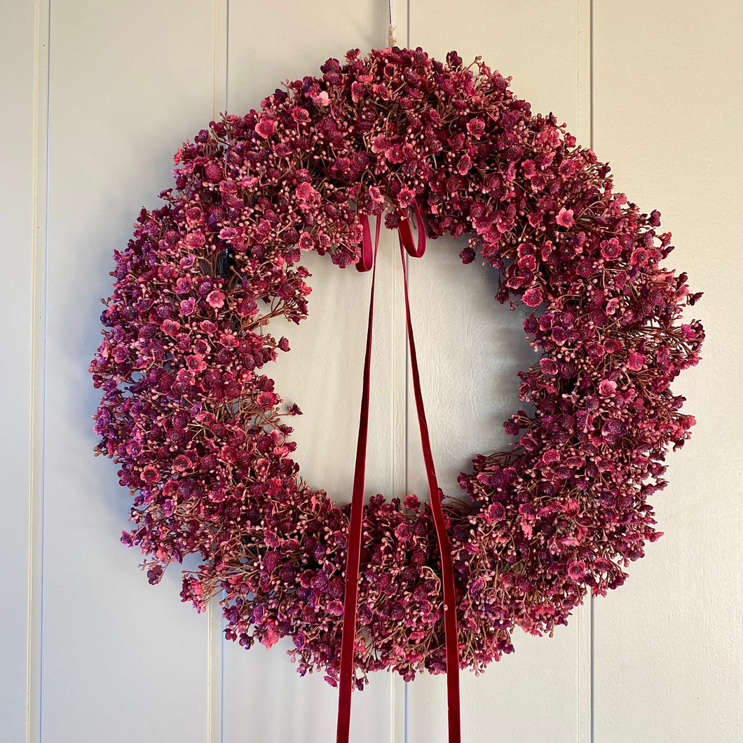 Ruby Gypsophila Wreath - Large