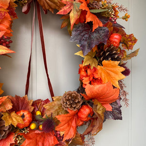 Autumn Maple Leaves Wreath - Large