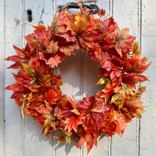 Load image into Gallery viewer, Autumn Maple Leaves Wreath - Medium
