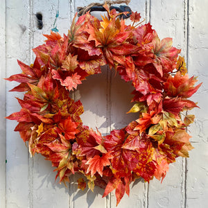 Autumn Maple Leaves Wreath - Medium