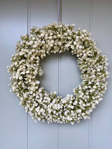 White Gypsophila Wreath - Large - Field & Rose