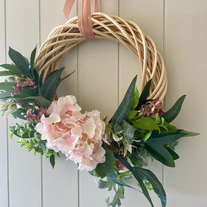 Pink Hydrangea Wreath