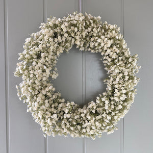 White Gypsophila Wreath - Large - Field & Rose