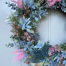 Load image into Gallery viewer, Eucalyptus &amp; Pink Lavender Wreath
