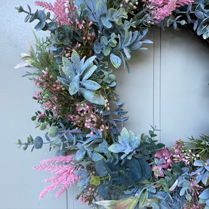 Eucalyptus & Pink Lavender Wreath