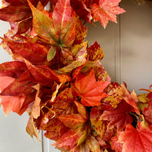 Load image into Gallery viewer, Autumn Maple Leaves Wreath - Medium
