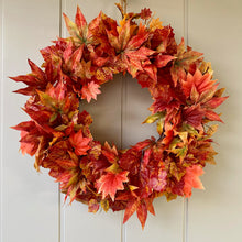 Load image into Gallery viewer, Autumn Maple Leaves Wreath - Medium
