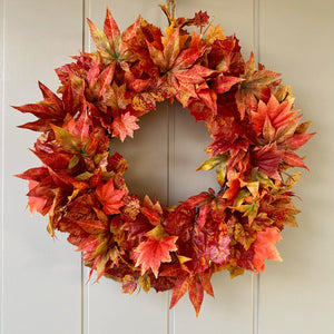 Autumn Maple Leaves Wreath - Medium