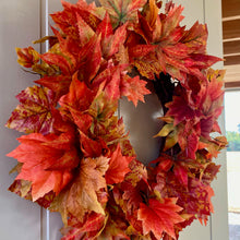 Load image into Gallery viewer, Autumn Maple Leaves Wreath - Medium
