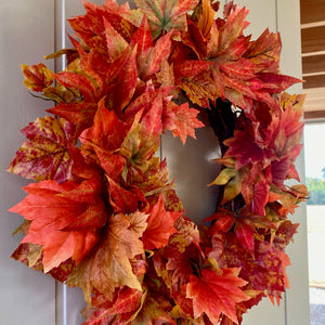 Autumn Maple Leaves Wreath - Medium