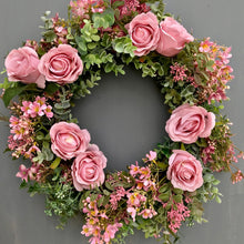 Load image into Gallery viewer, Vintage Rose Wreath - Medium - Field &amp; Rose
