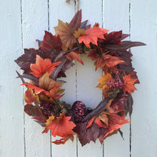 Load image into Gallery viewer, Autumn Leaves &amp; Berries Wreath - Medium - Field &amp; Rose
