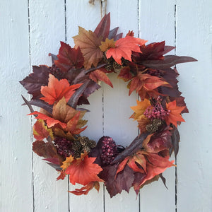 Autumn Leaves & Berries Wreath - Medium - Field & Rose