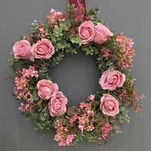 Load image into Gallery viewer, Vintage Rose Wreath - Medium - Field &amp; Rose
