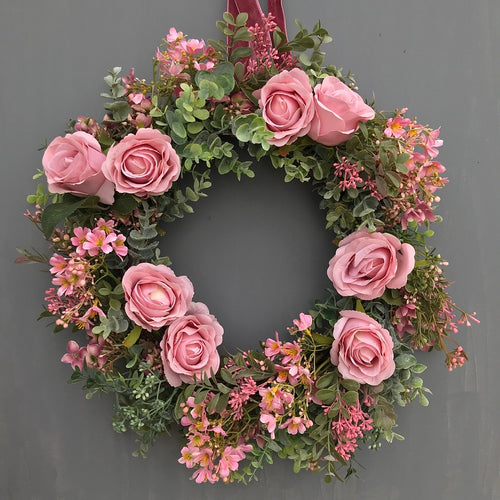 Vintage Rose Wreath - Medium - Field & Rose