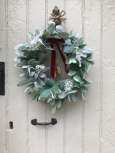 Lambs Ear Christmas Wreath with Bells - Field & Rose