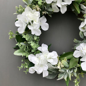 Hydrangea & Eucalyptus Wreath - Medium - Field & Rose