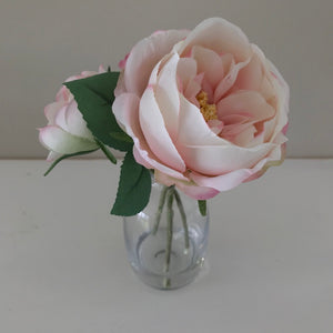 Faux Roses in Vase