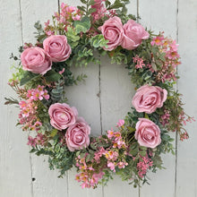 Load image into Gallery viewer, Vintage Rose Wreath - Medium - Field &amp; Rose
