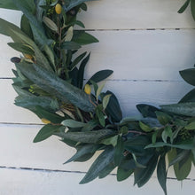 Load image into Gallery viewer, Olive &amp; Eucalyptus Wreath - Large - Field &amp; Rose
