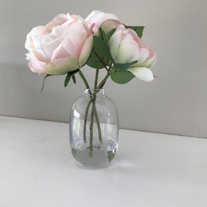 Faux Roses in Vase